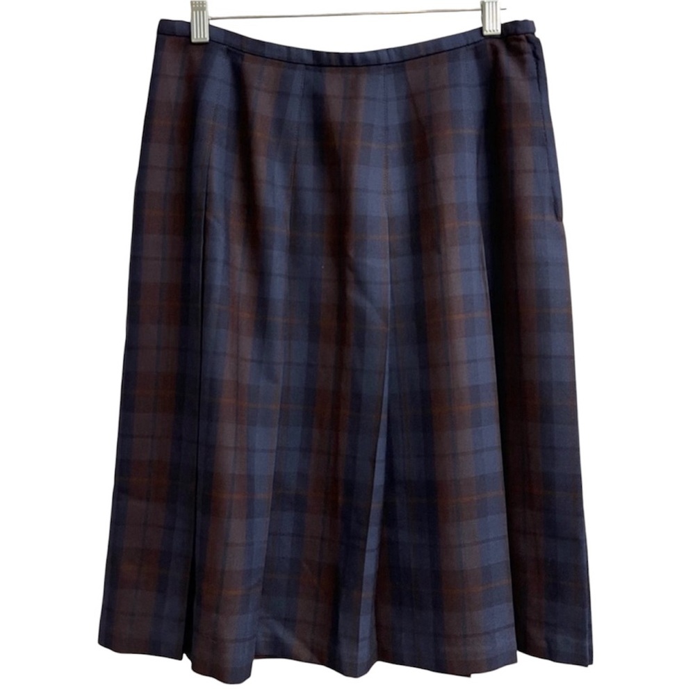 Pendleton 100% Wool Made In USA Plaid Skirt Size 12